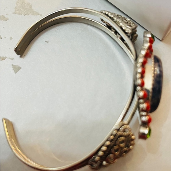 Western engraved style stainless steel cuff bracelet adjustable  , 7 in. Wrist - Picture 9 of 10